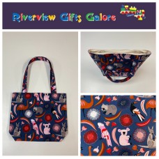 Medium Tote Bag - Australian Animals on Navy Medium Tote Bag - Australian Animals on Navy